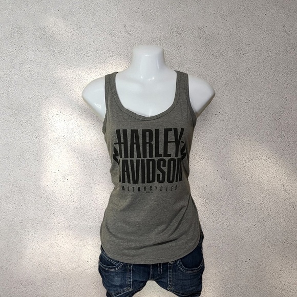 HARLEY DAVIDSON GREY TANK - Picture 1 of 4